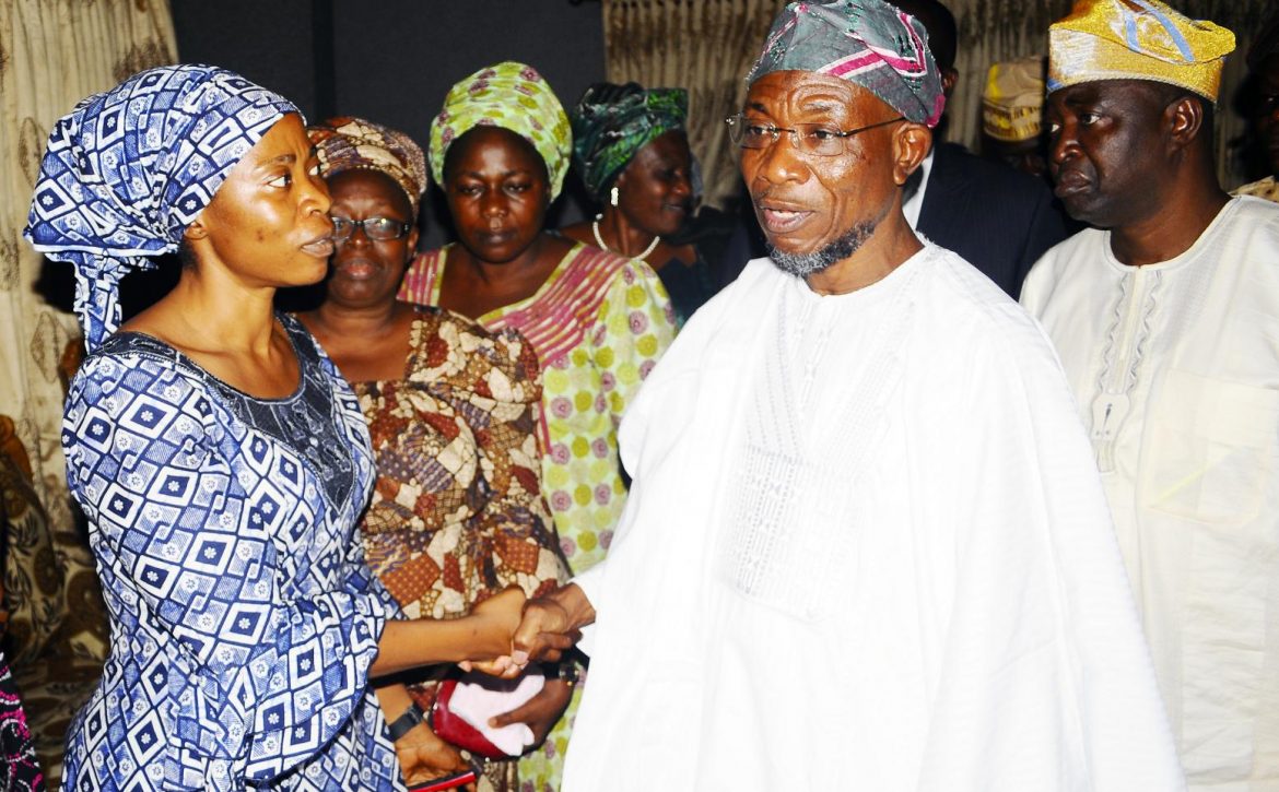 PHOTO NEWS: Aregbesola Commiserates With Families Of Kidnapped Founder Of Yinka Oba Foam