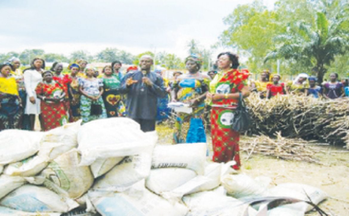 Women-farmers-receiving-Cassava-stems-