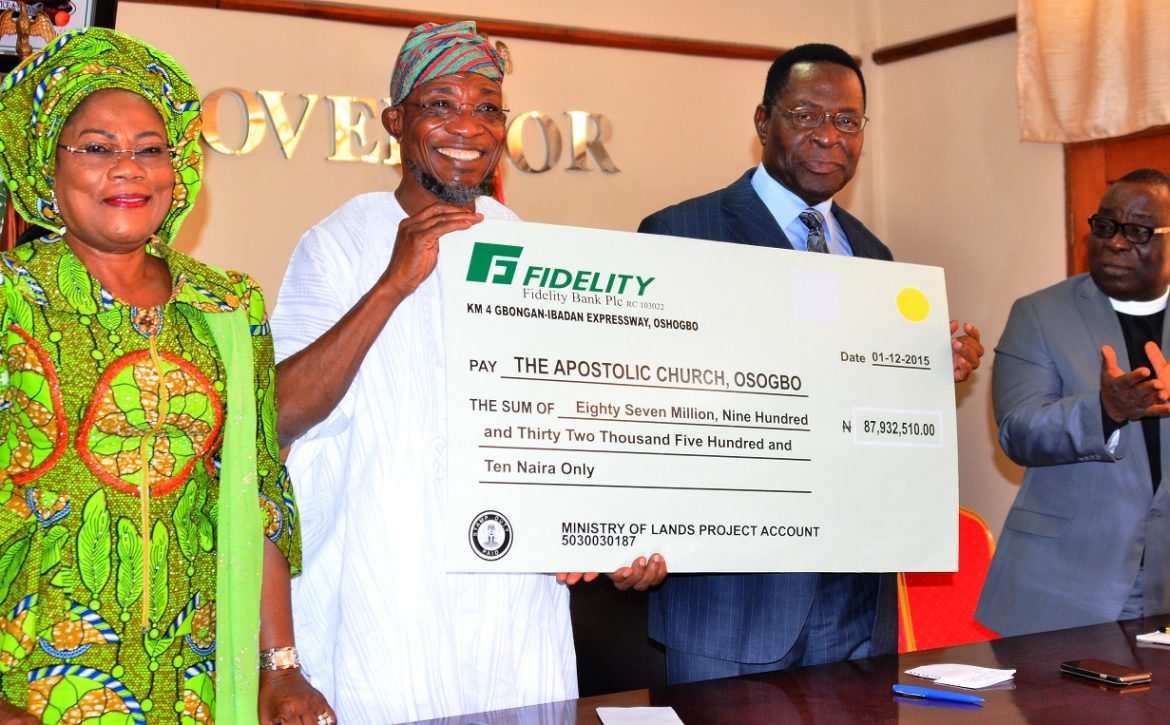 Presentation of N87.9 Million Cheque to the Apostolic Church 2