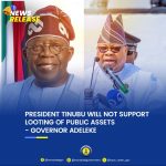 President Tinubu Will Not Support Looting of Public Assets - Governor Adeleke