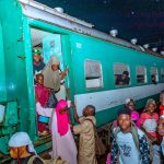 Gov Adeleke welcomes the passengers of Imole Free Train Ride